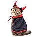 Jetec Cat Cape Pet Cloak and Adjustable Horn Headdress for Halloween Pet Costume