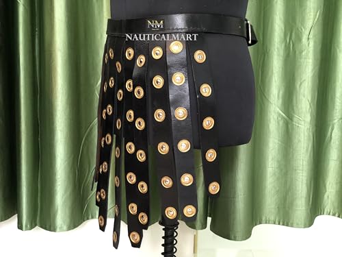 Roman Black Leather Apron Belt Wearable Armor Costume Medieval Larp Re-enactment Cosplay Clothing For MEN Greek Belt Accessory2