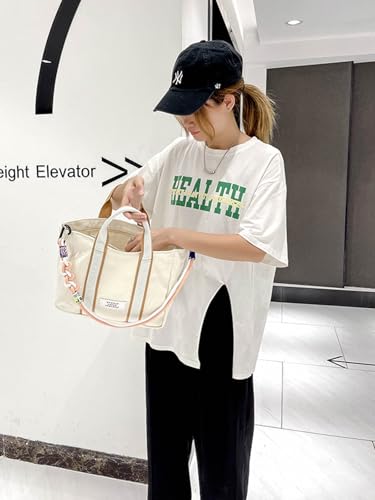 Image of Leopard Print Tote Bag for Women Everyday Work Cheetah Tote Canvas Shoulder Bag with Multiple Pockets for Travel Daily Use