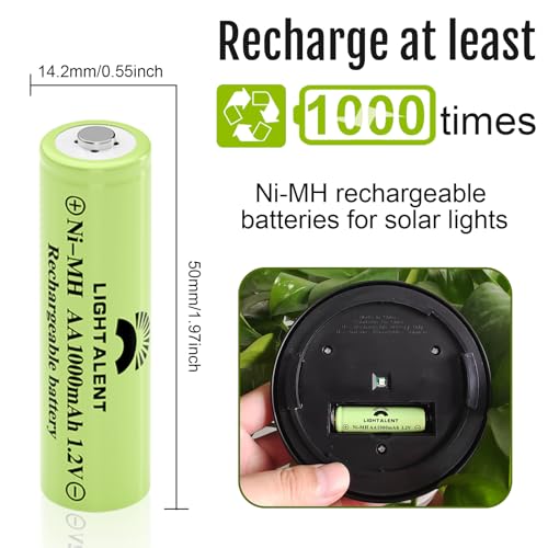 image for Lightalent Ni-MH AA Rechargeable Batteries, Double A High Capacity 1.2