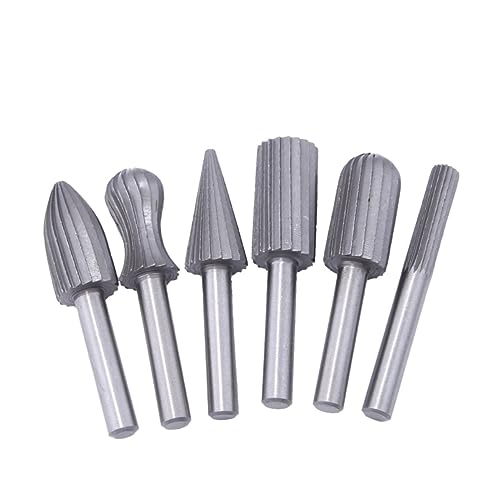 Set de 12 fresas rotativas de acero al carbono para madera miniatura 6