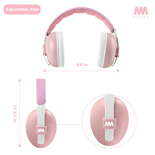 Image of mumba Baby Ear Protection Noise Cancelling Headphones for Babies and Toddlers Baby Earmuffs - Ages 3-24+ Months