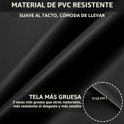 Miniatura 2 de Delantal De Goma Grueso, 130 X 90cm Ajustable, Resistente Al Aceite Y A Los Químicos, Delantales De Trabajo Extralargos Impermeables Para Lavar Platos, Jardinería, Trabajo De Laboratorio, Negro