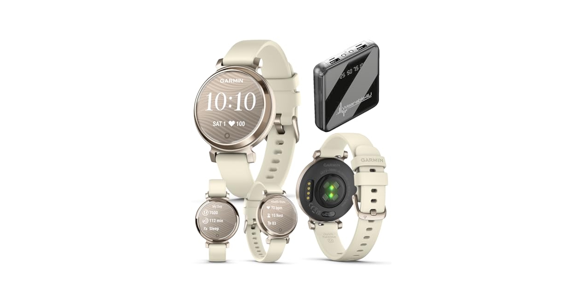 時計 GARMIN LILY2 (coconut/cream gold) GARMIN ガーミン(GARMIN) Lily 2 Sport Coconut / Cream Gold