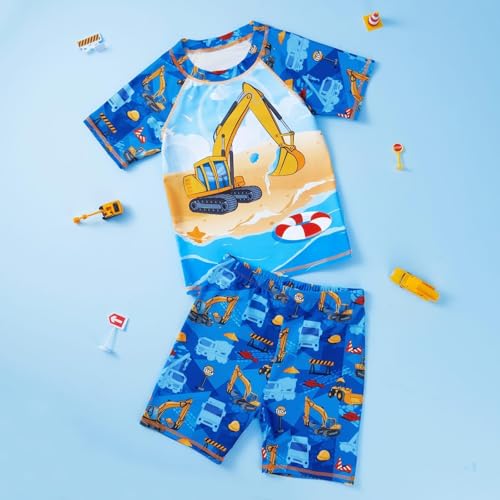 Image of Kids Swimsuit Boys Two Pieces Shark Swimsuit Toddler Rash Guard and Trunk