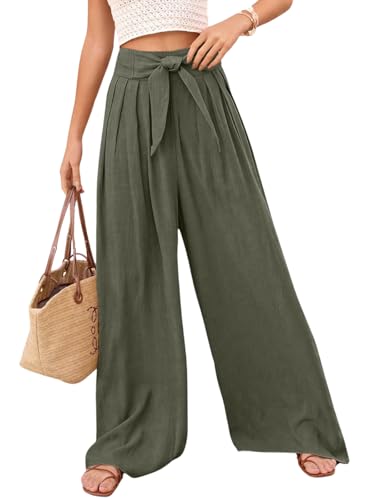 Leriya Fashion High Waist Palazzo Pants for Women | Poly Cotton W...