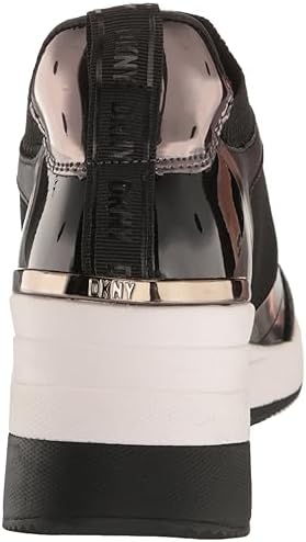 DKNY Women's Athletic Everyday Kaz-Wedge Sneaker, Black, 8 | Image 2
