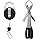 SAMSFX Fishing Zinger Retractors Retractable Tape Measure with Fly Fishing Knot Tying Tool Combo