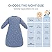amo nenes Baby Sleep Sack, TOG 2.5 Winter Wearable Blanket, Removable Long Sleeves Baby Sleeping Bag for Infants and Toddlers, Super Soft Warm Comfortable Sleeping Sack, Blue White Stripes, 6-18M