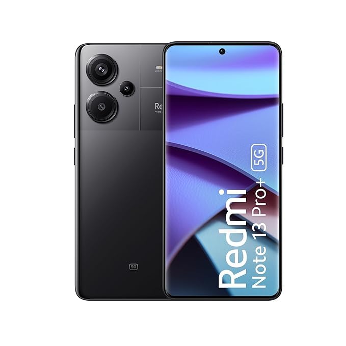 Image of Redmi Note 13 Pro+ (Fusion Black, 12GB RAM, 512GB Storage) Without Offer