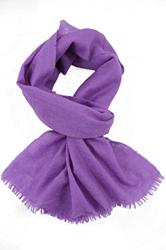 Rotfuchs Unisexschal Sommerschal Webschal Wollschal Uni Flieder reine Wolle Made in Germany