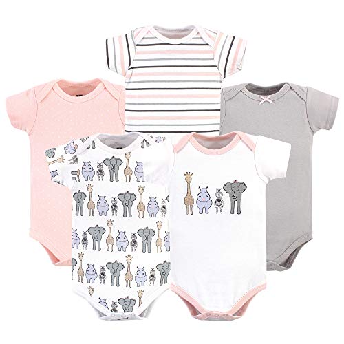 Image of Hudson Baby Unisex Baby Cotton Bodysuits (5 Piece)