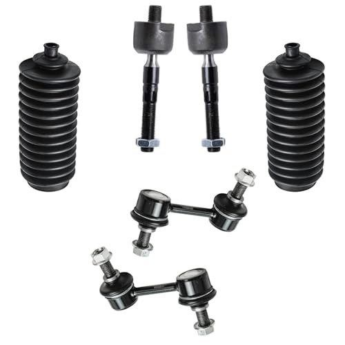 Image of Detroit Axle - 3.0L Front End 14pc Suspension Kit for 2003-2007 Honda Accord 2004 2005 2006, Upper Control Arms w /Ball Joints Lower Control Arms Ball Joints, Tie Rods, Sway Bar Links, Boots, Replaceme