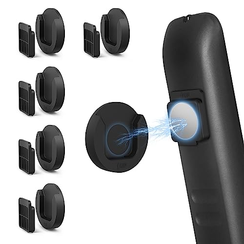 YYILIS 5 Pack Magnetic Remote Control Holder Wall Mount, Upgrade Remote Holder Organizers Storage Self-Adhesive TV Remote Control Rack for Back of TV Black