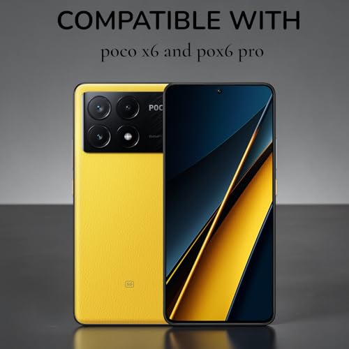 Image of Premium Tempered Glass for POCO X6 5G and POCO X6 PRO | Edge-to-Edge Protection | 9H Military Grade Hardness | Bubble-Free & Case Friendly HD Clear Screen Protector