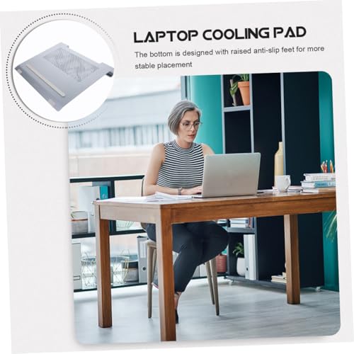 Base para laptop con ventilador de aleación de aluminio Operitacx miniatura 5