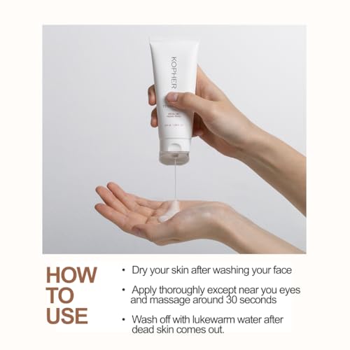 Kopher Ttaekkugmul Mild Peeling Brightening, Smoothing, Hydrating Exfoliator for Sensitive Skin, Daily Exfoliant for Glow Skin, Korean Skincare (100ml, 3.38 fl.oz.)