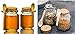 ericotry 8oz 250ML Reusable Thick Clear Glass Storage Jar with Cork Stopper and Wooden Spoon For Keeps Food Dry Fresh for Home Kitchen Bathroom Cosmetics Gifts Travel