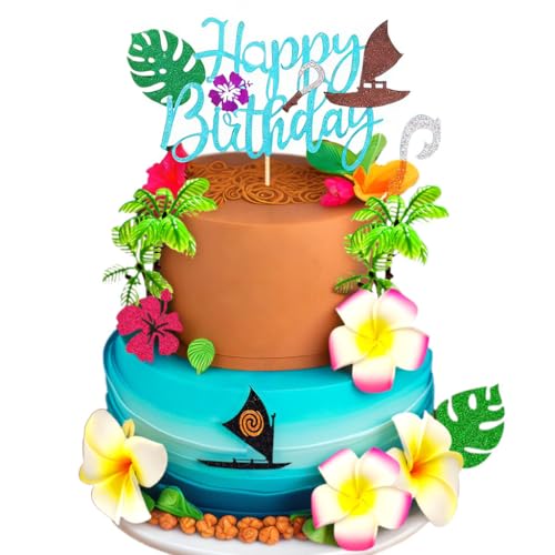 LaVenty Moana - decoração para bolo de aniversário, decoração para bolo de Moana, decoração para cupcakes de aniversário, chá de bebé, material de festa