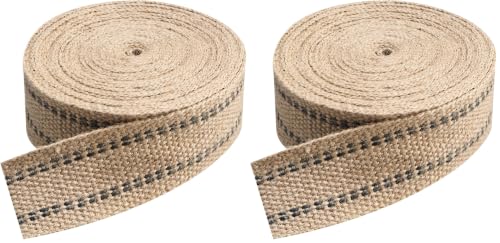 Image of YaeCCC Jute Webbing, 2 inch x 10 Yd Upholstery Strap, Chair Jute Webbing Tape for Chair Repair, Crafting, Burlap Ribbon, Upholstery (Pack of 2)