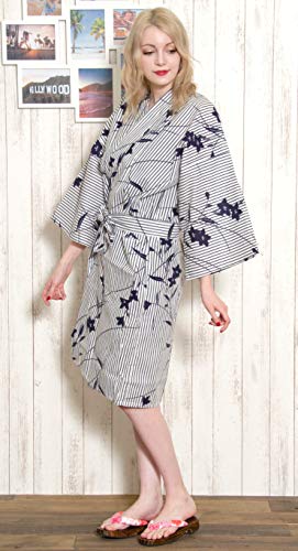 Image of Dita Tokyoin Traditional Made In Japan Cotton Yukata Robe (Japanese Pajama Kimono) Easy Wearing set2