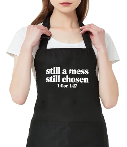 TSIIUO Still a Mess Still Chosen Christian Bible Apron for