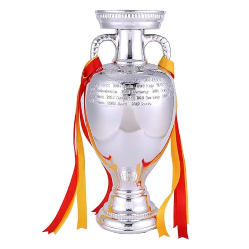 SWAYVES Réplica de Copa Delaunay, Trofeos de Fútbol, ​​Trofeo de Campeonato Europeo,Ccionables para Fanáticos, Escaparate de Exhibición de Resina para Oficina, Recuerdo/16Cm