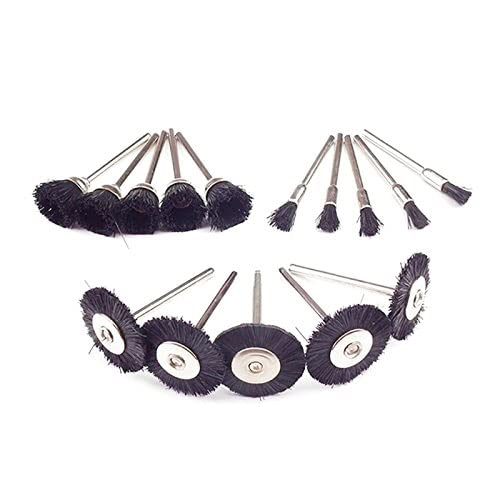 OSCAR 15PC Nylon Wire Wheel Brushes for Rotary Tools Polish Clean 2.35MM SHANK-image-7