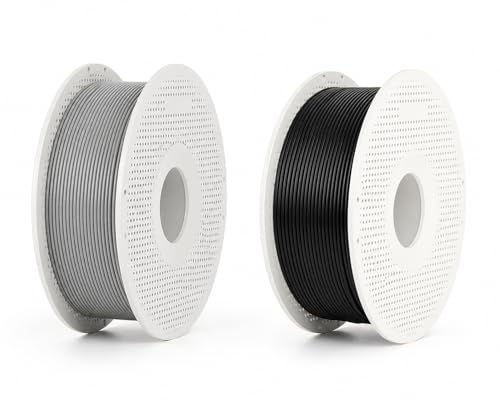 Image of 3IDEA Bambu Lab PLA Basic 3D Printing Filament 1.75mm, 1KG - Black & Grey with Reusable Spool, Smooth Finish, Easy Print, AMS Compatible