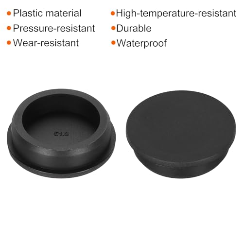 Image of MECCANIXITY 4pcs T-Shaped Silicone Plugs 51.3mm 2 Inch Dia Snap in Plug Hole Seal Cover Round Rubber Stopper for Kitchen Rubber Bulkheads Waterproof Sealing Plugs Black