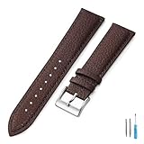HuanJ Cinturino For Orologio In Vera Pelle Da 14 Mm, 16 Mm, 18 Mm, 20 Mm, 22 Mm, 24 Mm, For Uomo E Donna(Brown-S,22mm)