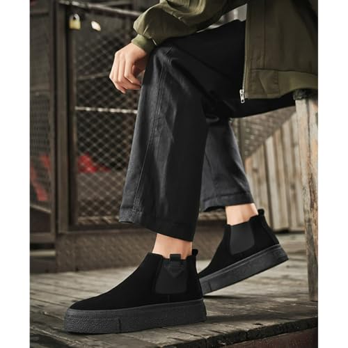 Women Men's Retro Platform Ankle Boots Fashion Chunky Sole Classic Chelsea Casual Workout Booties Shoes3