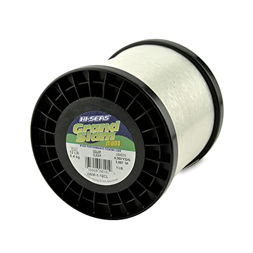 Hi-Seas Grand Slam Monofilament Line, 12 lb / 5.4 kg Test, .014 in / 0.35 mm Dia, Clear, 4360 yd 3987 m