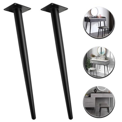 Patas metálicas para muebles negros Alipis de hierro para armarios y closets, pack de 2 8