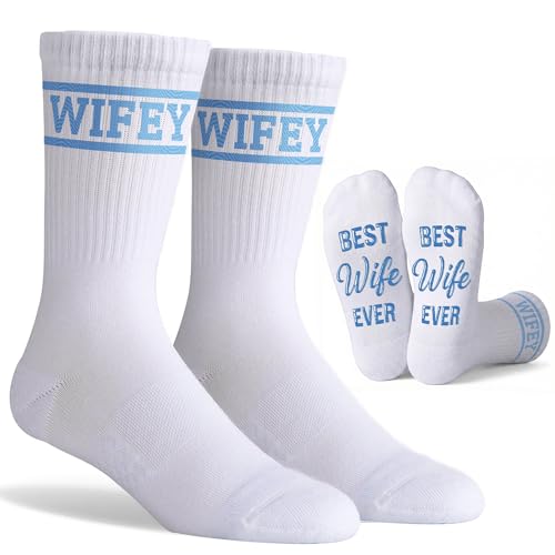 SOCKJAR Valentines Day Gifts For Wife - Romantic Wifey Socks, Unique Perfect Present, Thoughtful...