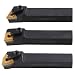 FivePears 5/8" CNC Lathe Indexable Carbide Excircle Turning Tool Set(3PCS),MCLNR1616H12 +MTJNR1616H16+MWLNR1616H08 Right Cutting Tool with 3pcs TNMG331+WNMG431+CNMG431Indexable Carbide Turning Insert