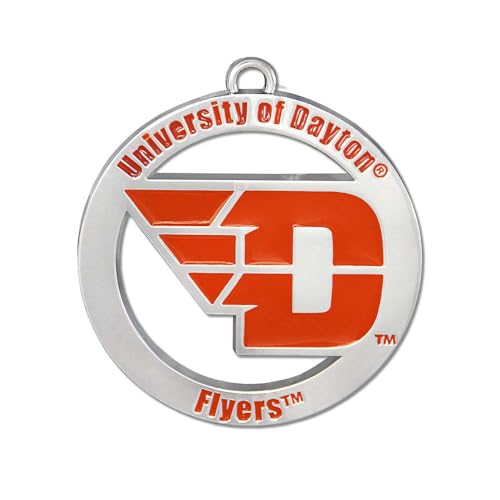 Fan Frenzy Gifts Dayton Flyers Officially Licensed Fan Silver Ornament