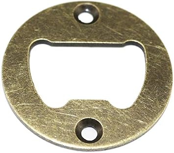 100 Set Bottle Opener Insert Stainless Steel Round DIY Bottle Opener Hardware Kit Hardware Parts Supply with Screws