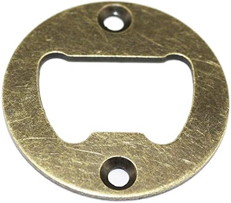 100 Set Bottle Opener Insert Stainless Steel Round DIY Bottle Opener Hardware Kit Hardware Parts Supply with Screws