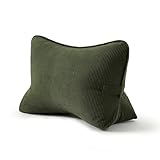 Ailuteie Corduroy Ergonomic Lumbar Support Pillow for Sitting Support, Triangle Back Cushion for Sofa, Armchair & Bed, Washable Cover, Avocado Green