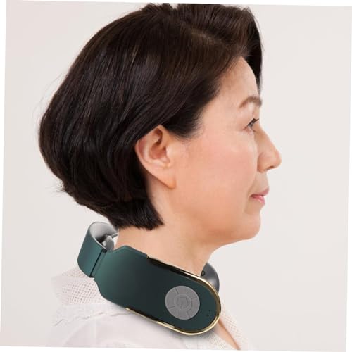 Masseur lymphatique de cou chauffant vert malachite et rechargeable USB