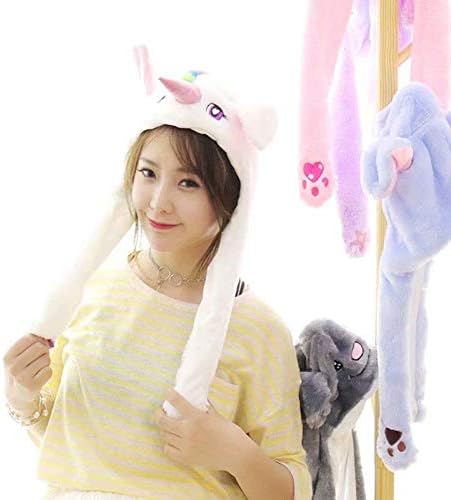 just 4 baby Plush Pink Unicorn Moving Ears Hat Headband with LED Lights Fancy Dress Party Cosplay Toy UK STOCK