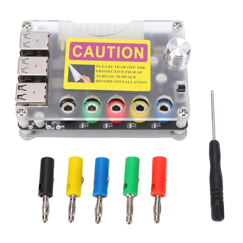 Caja acrílica de placa de expansión USB Headerbs con 6 puertos QC3.0 y voltaje ajustable 6
