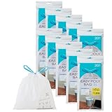 【まとめ買い】ネクスタ ポリ袋 ゴミ袋 ひも付きイージーポリ袋 3L 20枚 約28×27cm 乳白 (10セット)