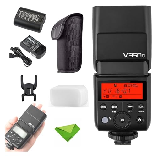 Godox V350C Flash for Canon 1/8000s HSS 2.4G GN36 500 Full Power Flashs 0.1s-1.7s Recycle Time TTL Speedlight for Canon 6D 80D 77D 70D 60D 50D 40D 30D 800D 750D/760D 700D 650D 600D 550D 500D(V350-C)