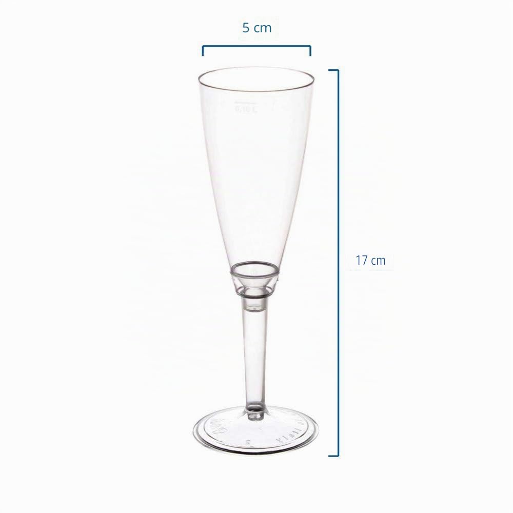 PZ 50 CALICE FLUTE TRASPARENTE CHAMPAGNE BICCHIERI PROSECCO TRASPARENTI HAPPY HOUR APERITIVO APERICENA