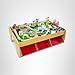 KidKraft Waterfall Mountain Wooden Train Set & Table with 120 Pieces, 3 Storage Bins