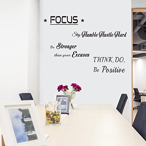 Rotumaty Wall Quote Decals Inspirational Sayings Wall Decals Focus Be Positive Believe In Yourself Motivational Wall Stickers Positive Wall Decoration Art Wall Decor For Study Room Living Room Bedroom Home Office School Gym (Style A) #TOP1