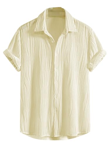 Image of GRECIILOOKS Men Casual Shirt | Stylish Shirt's | Short Sleeve Collared Neck Standard Length | Trendy Button Down Closure Type | Man's Formal Shirts | Solid Slim Regular Fit