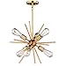 VAXCEL Estelle 6 Light Brass Mid-Century Modern Sputnik Pendant